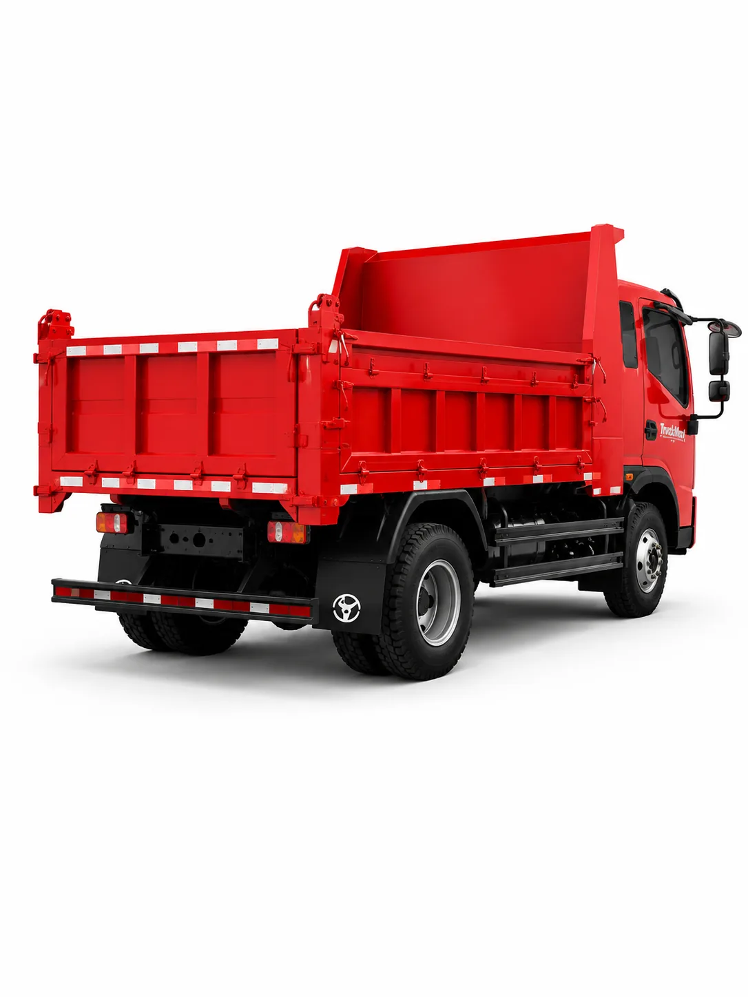 Volquete F2 Plus rojo, vista trasera